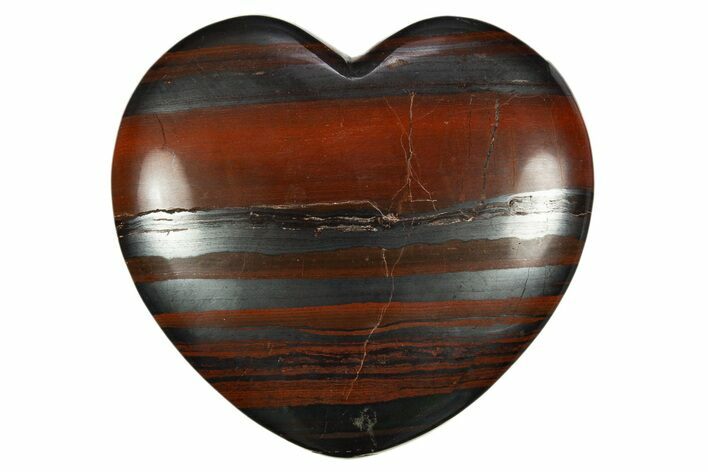 Polished Tiger Iron Heart - South Africa #311945